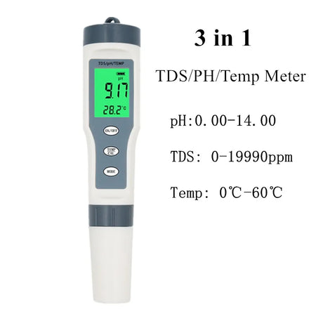 PH Meter Waterproof 4in1 Digital Water Tester &ndash; Backlit C