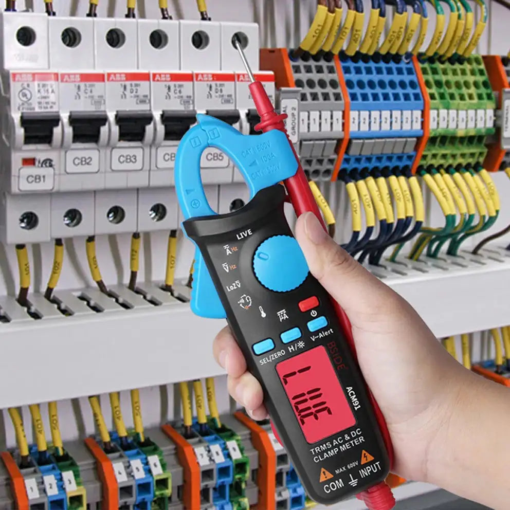 BSIDE ACM91 AC DC Clamp Meter True RMS Auto Range NCV Temp