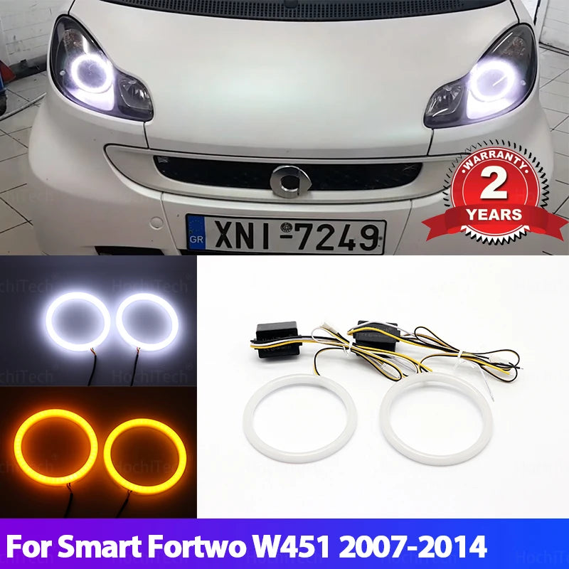 LED dvoubarevný kit andělských očí pro Smart Fortwo W451 2007-2014