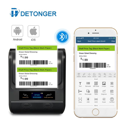 DETONGER DP30S &ndash; Portable Thermal Printer With Bluetooth