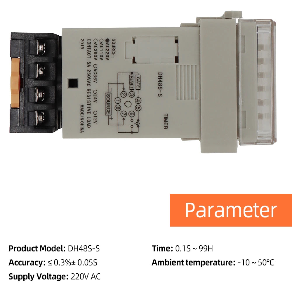 DH48S-S Timer LCD Display Time Control &ndash; Programmable Delay