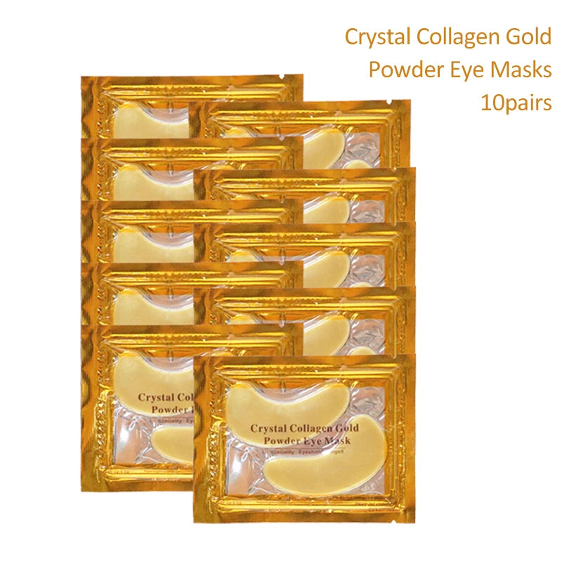 SERSANLOVE Gold Collagen Eye Patches for Dark Circles and Anti-Aging 10pcs