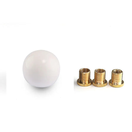 Round Gear Knob Short Shifter Knob For Universal Car Acrylic Shift Knob Black Silver SK-1006 by InterCyprus Trading Ltd