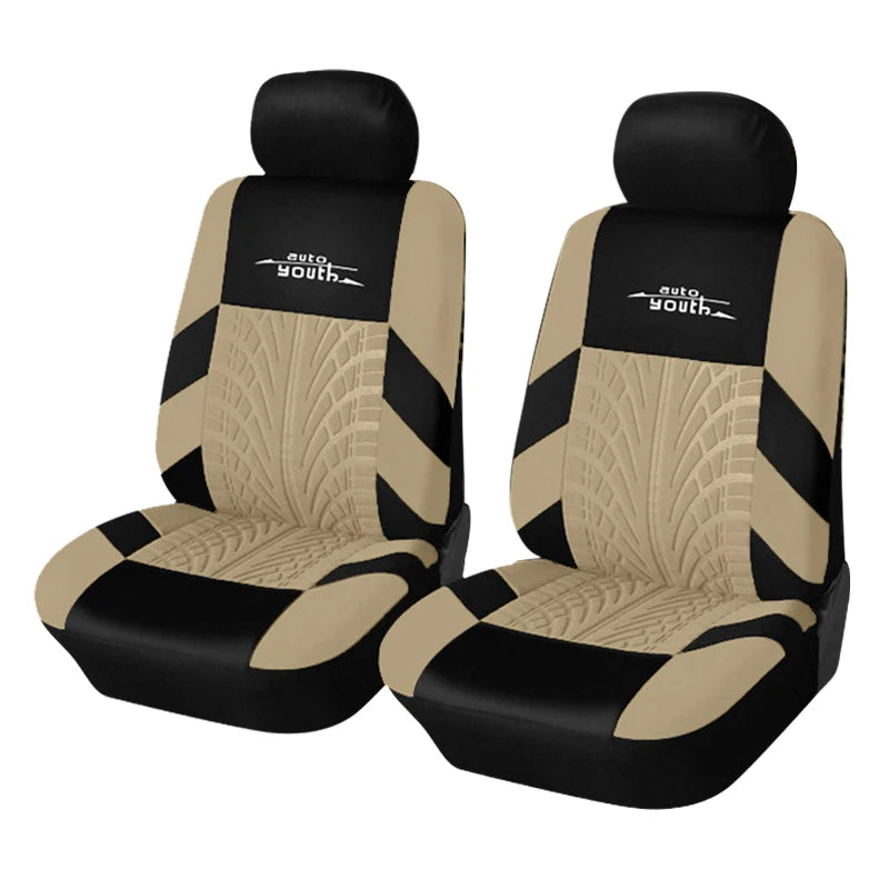 Autoyouth Car Seat Covers Set &ndash; Universal Fit For Most Cars beige 2 pieces
