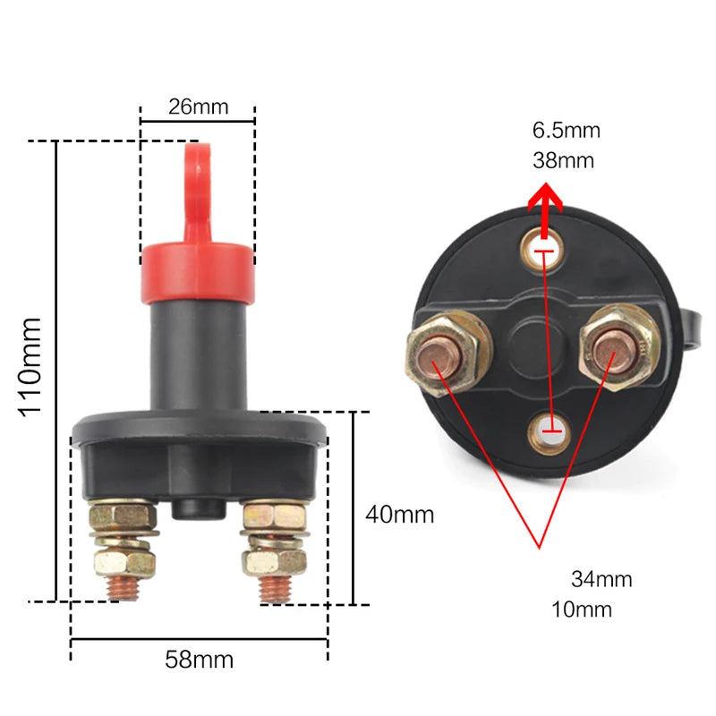 Universa Car Rotary Power Switch &ndash; High Current Battery Isolation