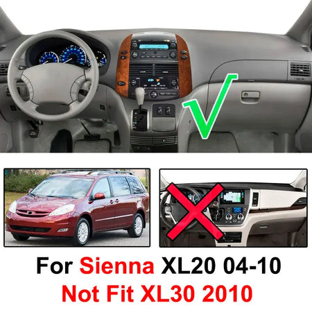 For Toyota Sienna 2004 2005 2006 2007 2008 2009 2010 Dashboard Cover Dash Mat Dashmat Dash Board Cover Pad Sun Shade Carpet by InterCyprus Trading Ltd