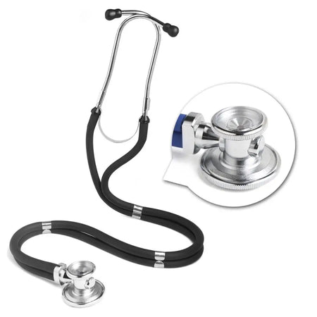 Multifunctional Dual Head Stethoscope &ndash; Cardiology Quality Black