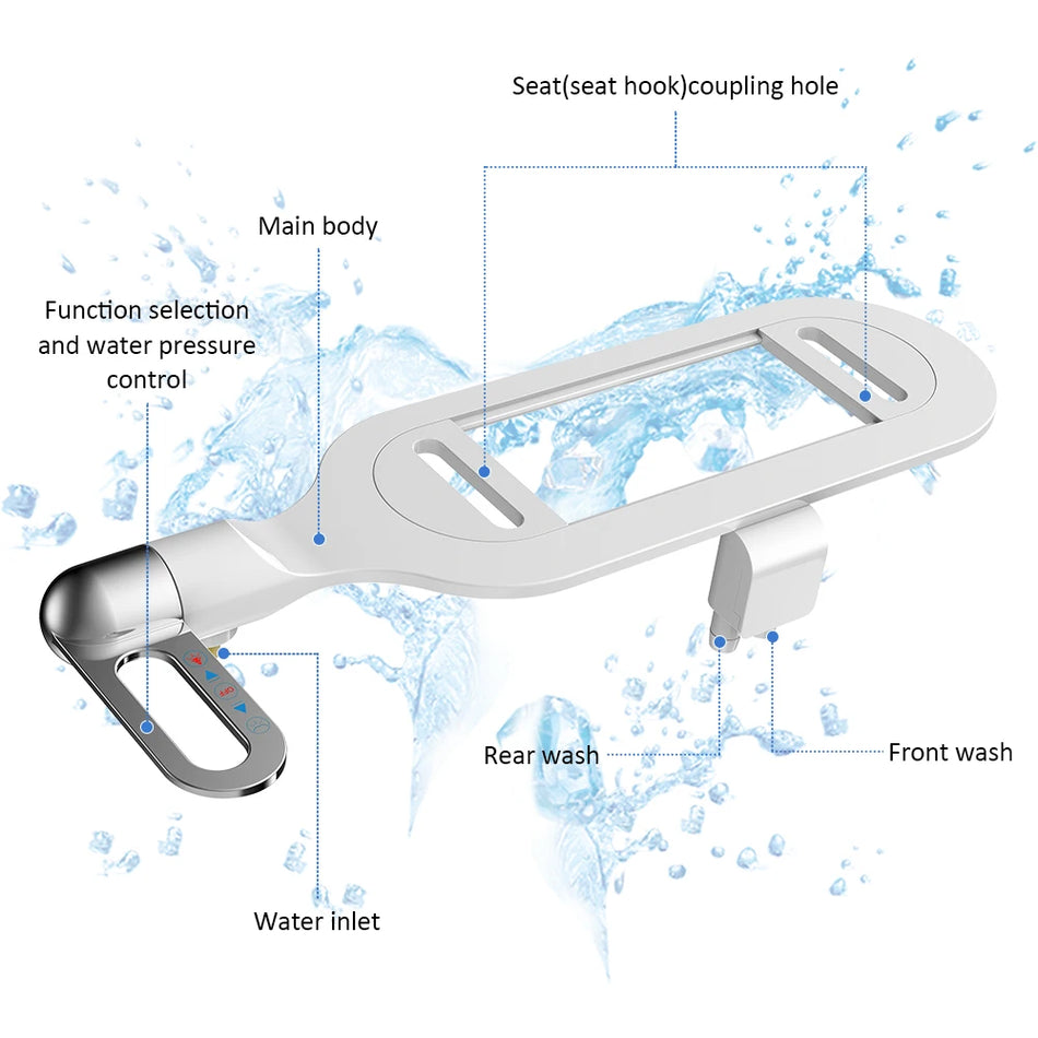 Bidet Toilet Seat S &ndash; Ultra-Thin Non-Electric Dual Nozzles