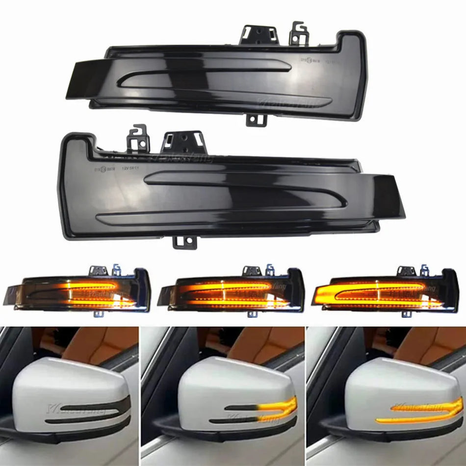 Динамични LED мигачи за странични огледала за Mercedes-Benz W204 W212 W176 CLS