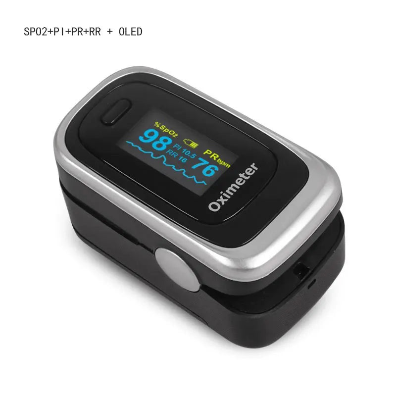 YK-80C Fingertip Pulse Oximeter - OLED Display Readouts oxi-009 black silver / Russian Federation