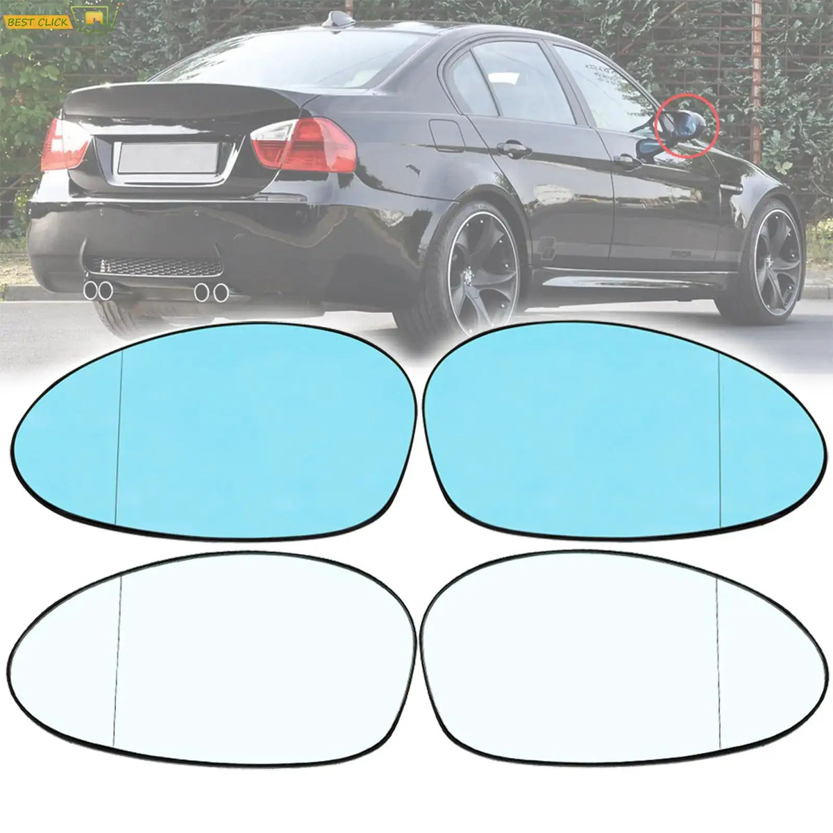 For BMW E90 Mirror Heated Side Mirror Glass Rearview Mirror For E92 E91 E93 E82 E88 E86 E85 Z4 51167157247 51167157246 by InterCyprus Trading Ltd