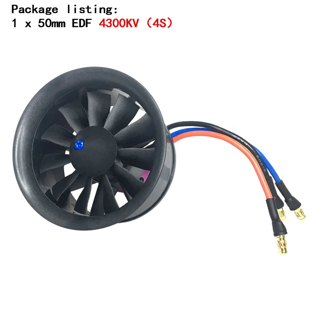 Hobbyocean 50mm Brushless EDF Duct Fan with 40A/50A ESC for RC Jet Planes Only 4300KV EDF
