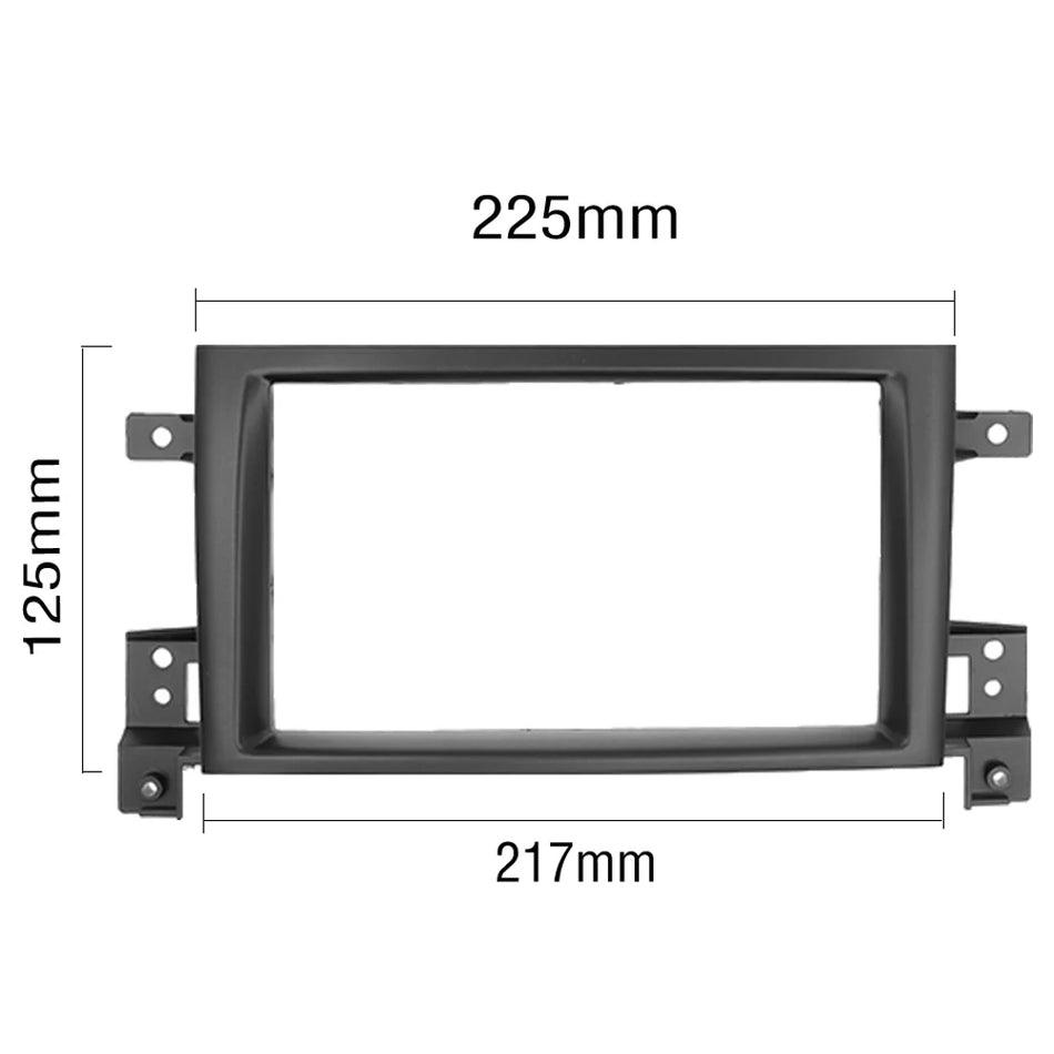 Car Radio Fascia 2 DIN For Suzuki Grand Vitara 2005 And Newer ABS Frame Panel Black