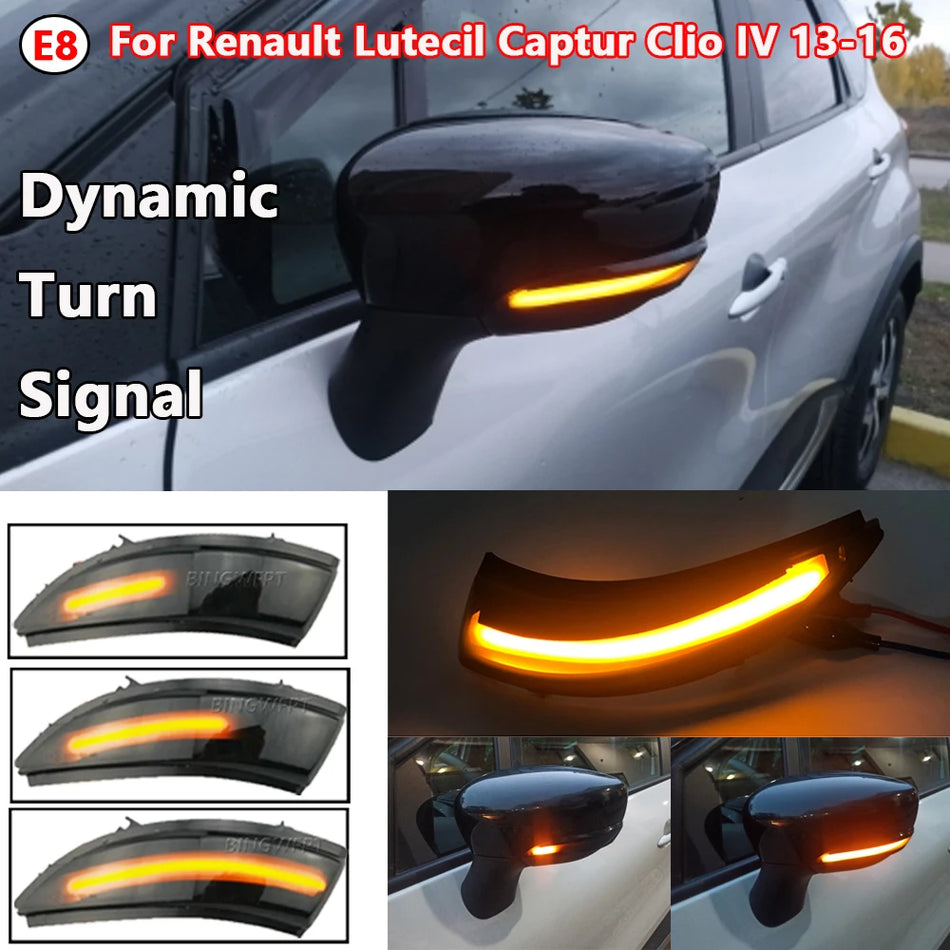 Luz de señal de giro LED dinámica para Renault Clio IV MK4