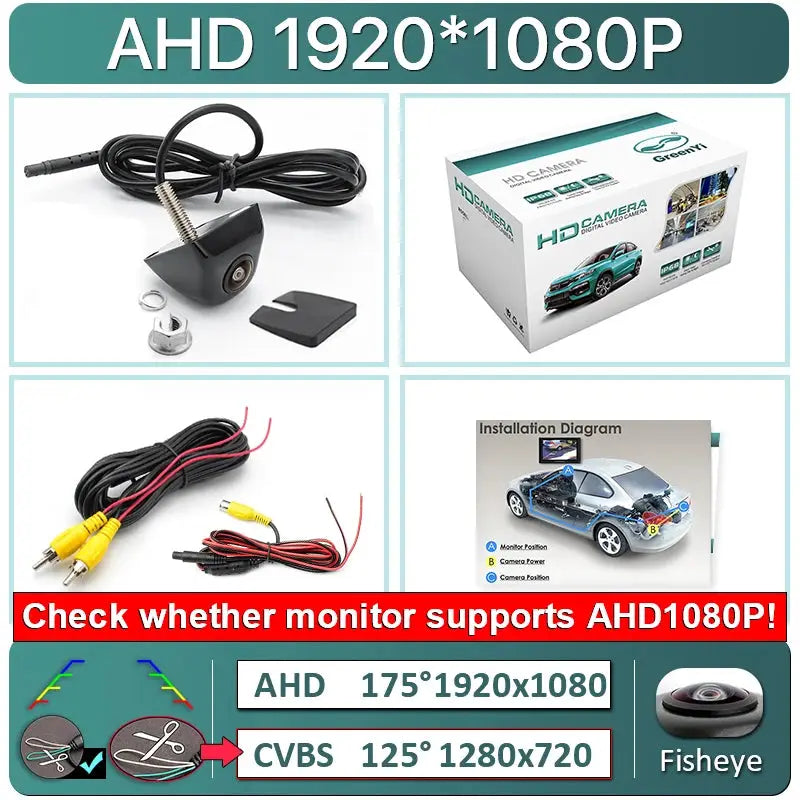 AHD 1080P Backup Camera For Cars With 170 Wide Angle And Night Vision by InterCyprus Trading Ltd