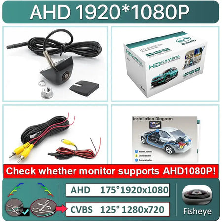 AHD 1080P Backup Camera For Cars With 170 Wide Angle And Night Vision by InterCyprus Trading Ltd