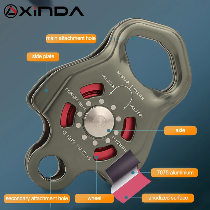XINDA H-PU02 Pulley - High Strength 36kN Breaking Load