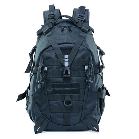 Tactical Camping Backpack Molle Rucksack &ndash; Heavy Duty Nylon Black / 30 - 40L