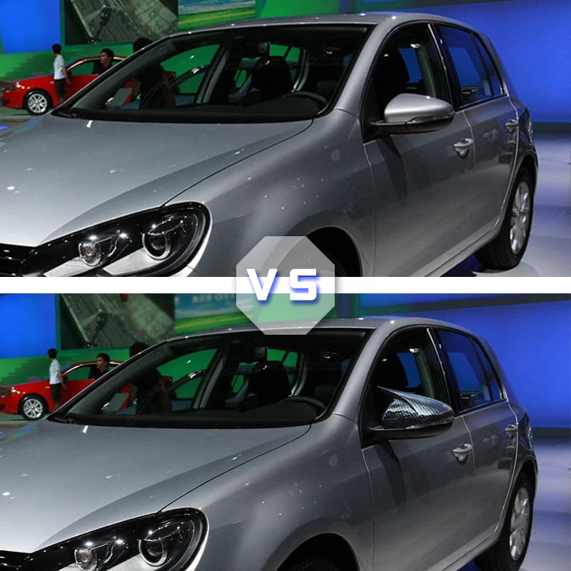 Carbon Look Side Mirror Covers For Volkswagen Golf 6 Mk6 GTI GTD