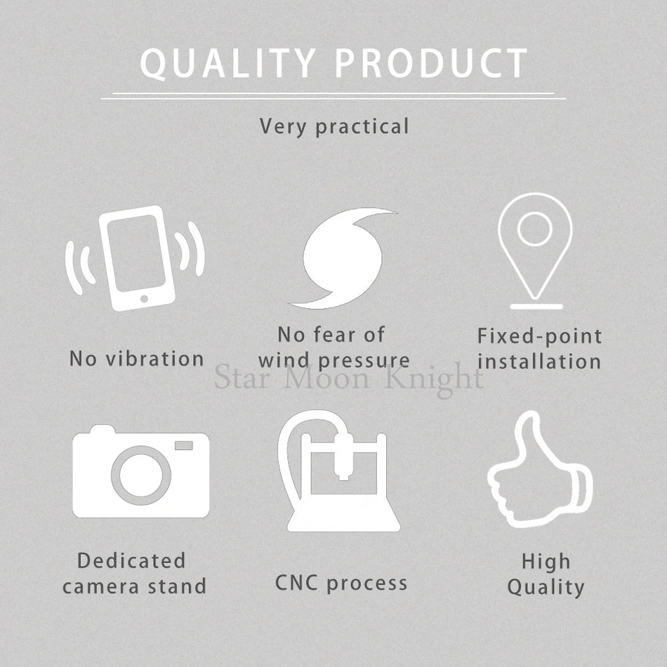 Ducati Multistrada CamRack GoPro Front Mount Holder til Motorcykel, Vibrationsfri Stabil Kamera Beslag