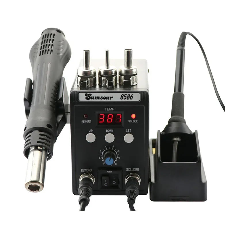 Soldering Station 8586 - 2 In 1 Digital Display Hot Air black / 110V US Plug