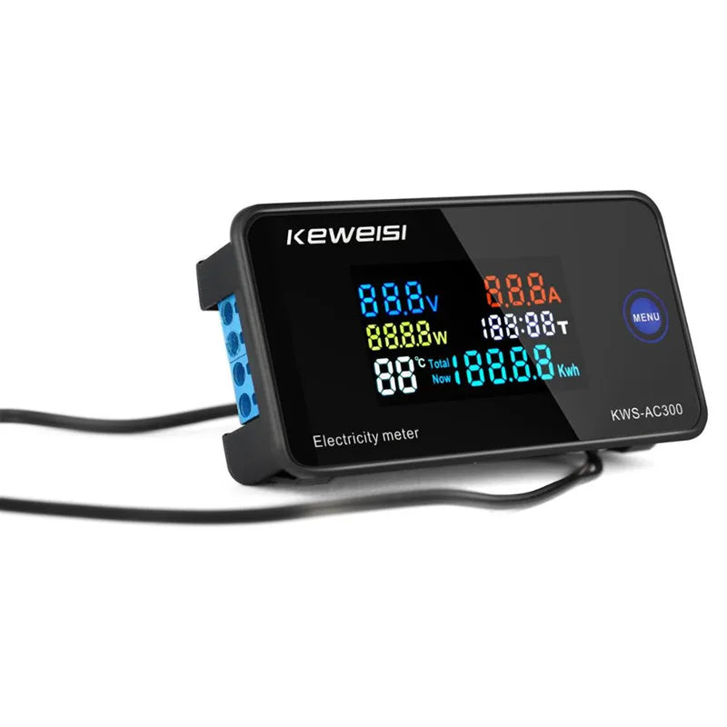 KWS-AC300 AC 50-300V Voltmeter Ammeter KWS Power Energy Meter LED AC ...