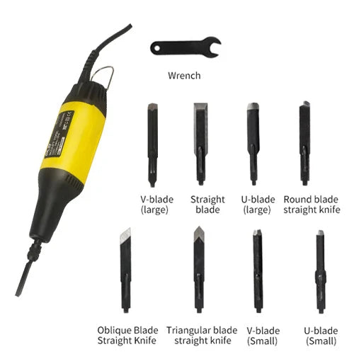 Electric Wood Carving Chisel - 50W High-Speed Tool Set 2
