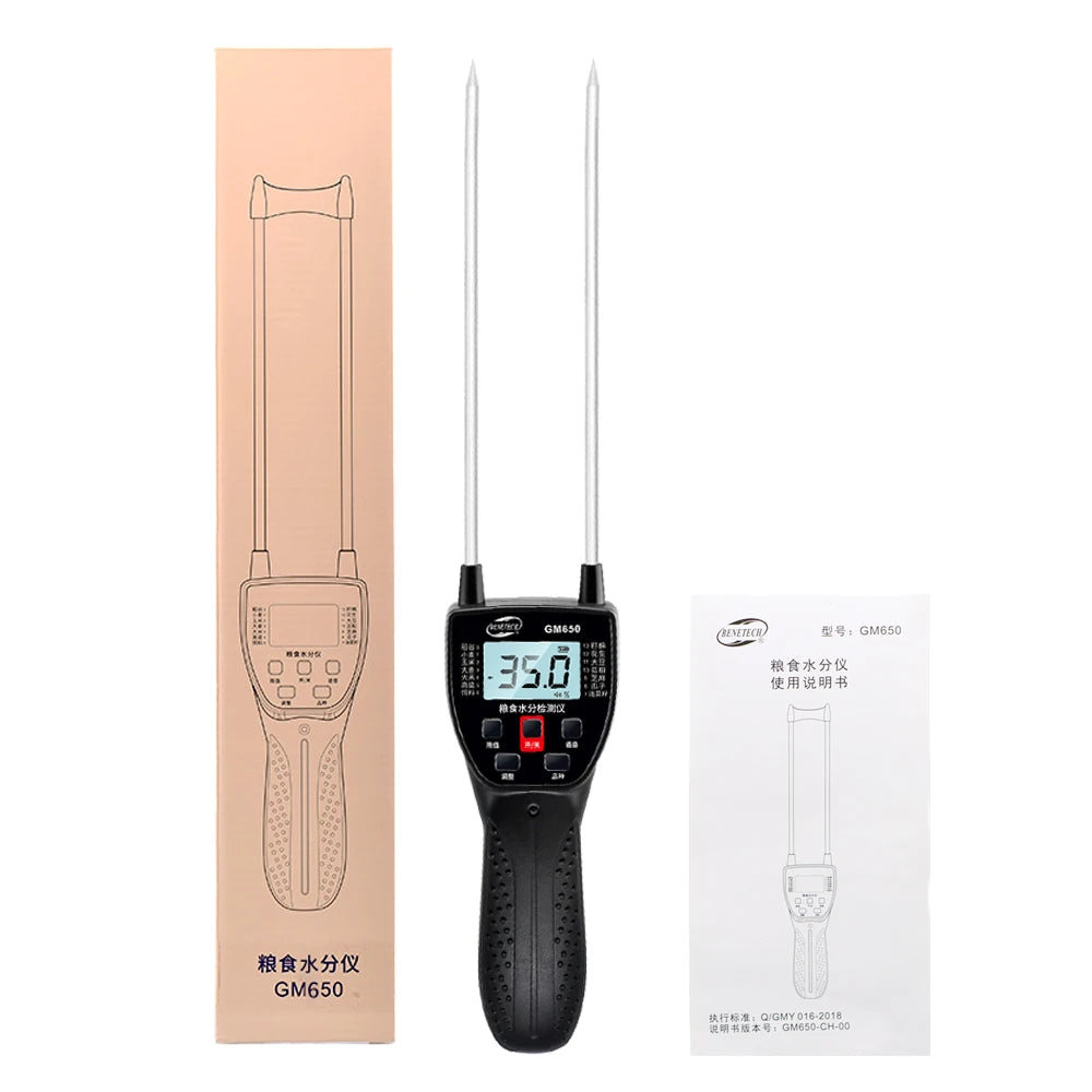 GM650 Grain Moisture Meter - Digital LCD Hygrometer