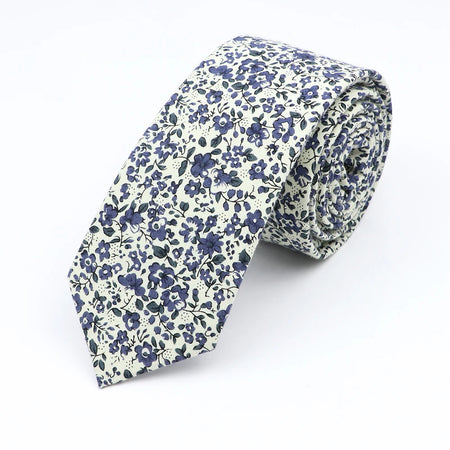 Floral Elegance Cotton Tie for Men and Women 30