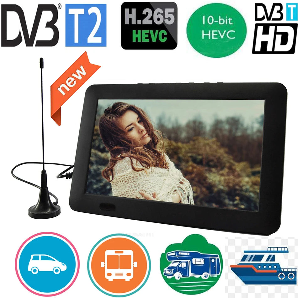 Leadstar 9 Inch Portable TV with DVB-T2, ISDBT, and ATSC Default Title