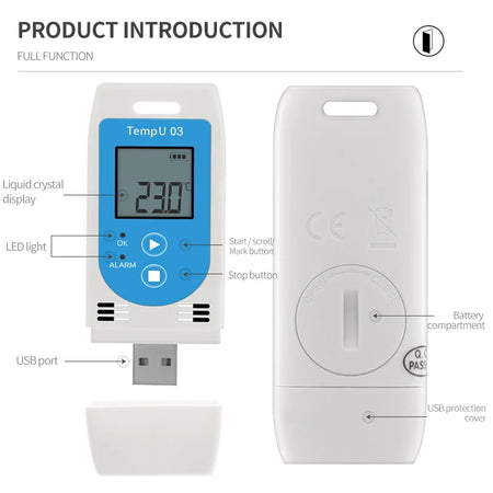 TempU 03 USB Temp Humidity Data Logger &ndash; 32000 Readings