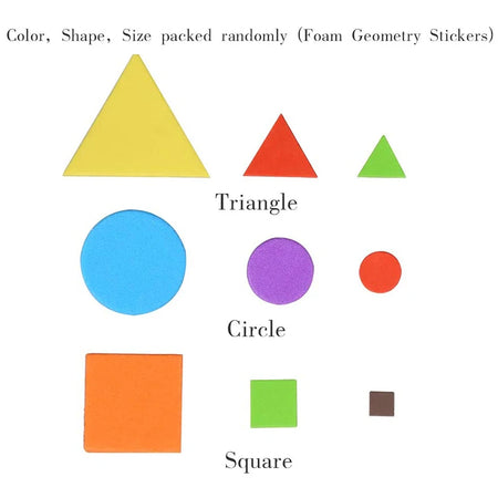 Colorful Self-Adhesive EVA Foam Geometry Puzzle Stickers | 400/200pcs Educational and DIY Arts &amp; Crafts Toy for Kids