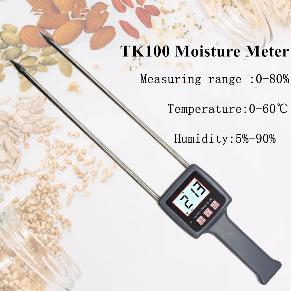 TK100 Portable Moisture Meter &ndash; Backlit Digital Hygrometer