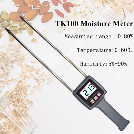 TK100 Portable Moisture Meter &ndash; Backlit Digital Hygrometer