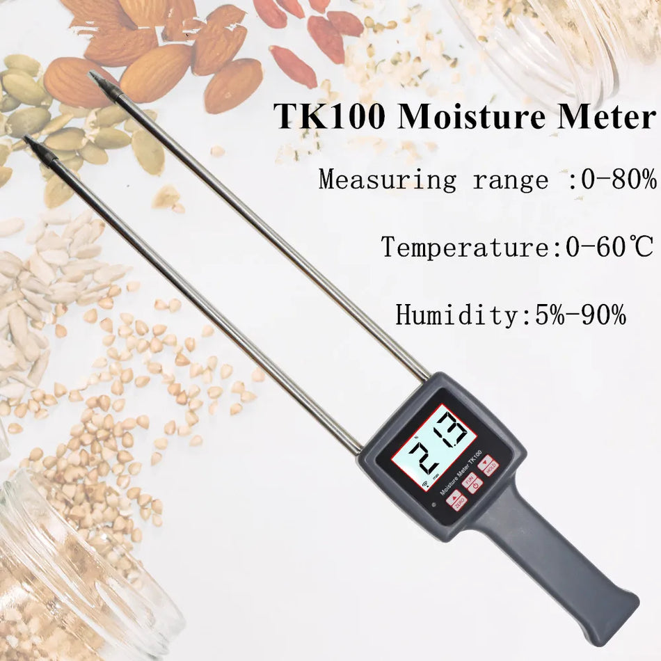 TK100 Portable Moisture Meter &ndash; Backlit Digital Hygrometer