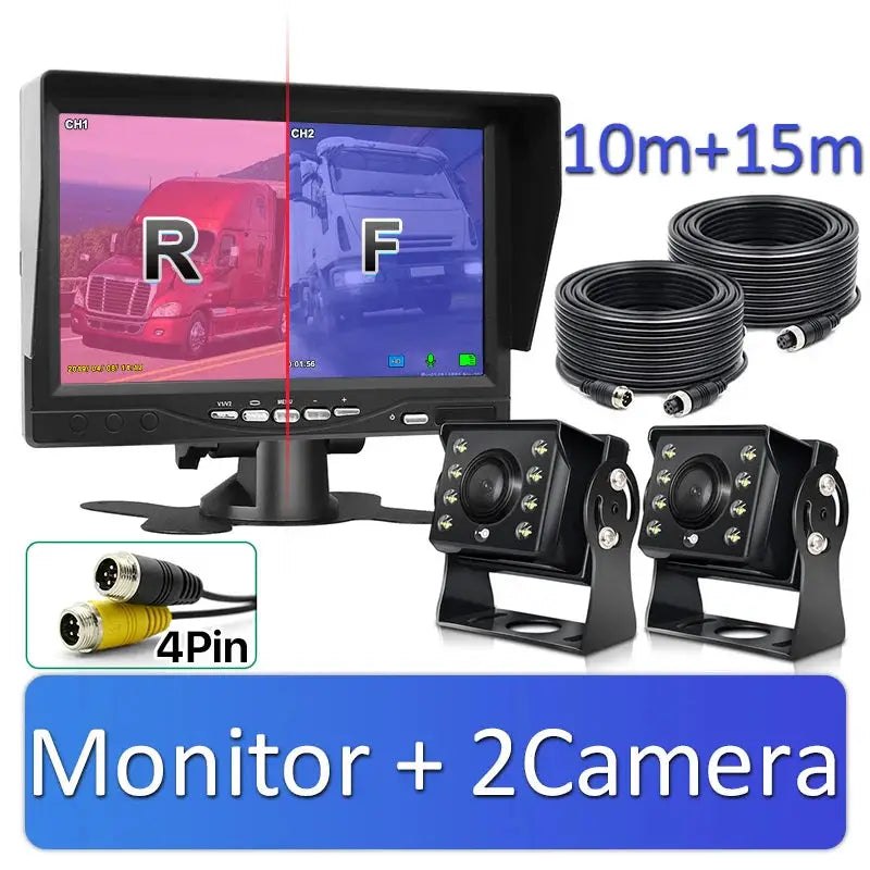 AHD Truck Backup Camera System With 7 Inch Monitor And 1080P Night Vision by InterCyprus Trading Ltd