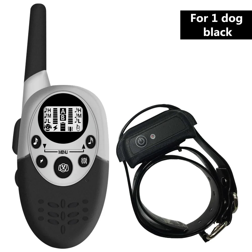 PT092 &ndash; Waterproof 1000m Range Rechargeable Dog Collar for 1 dog Black / AU Plug