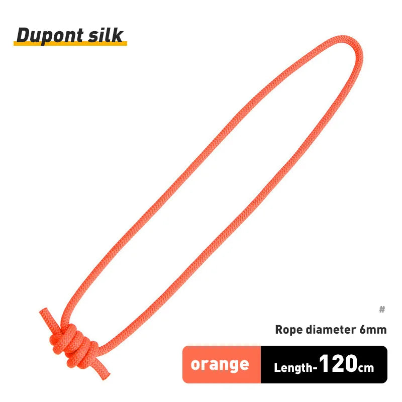 Xinda Outdoor 6mm Prusik Cord Rope 120cm &ndash; Heat Resistant Nylon Orange