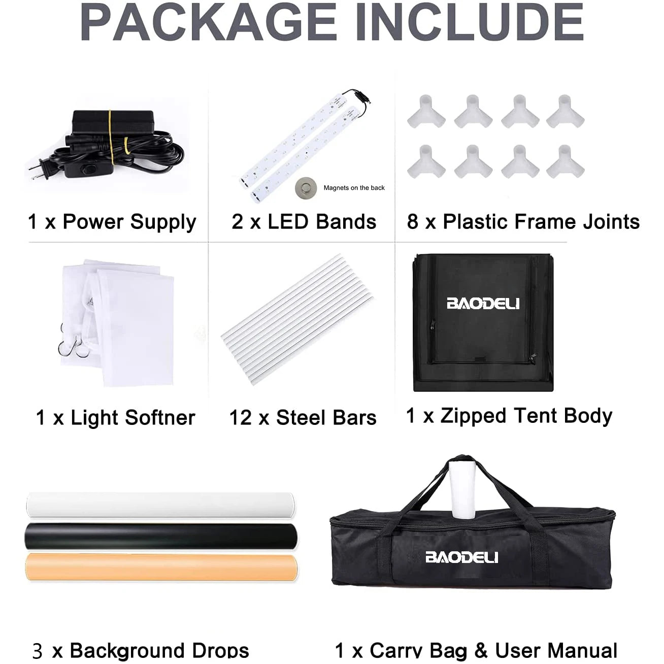 Photo Studio Light Box 16x16in - Adjustable Brightness 40cm 16in