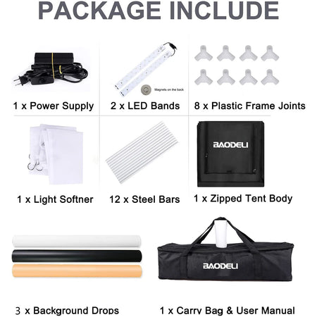 Photo Studio Light Box 16x16in - Adjustable Brightness 40cm 16in