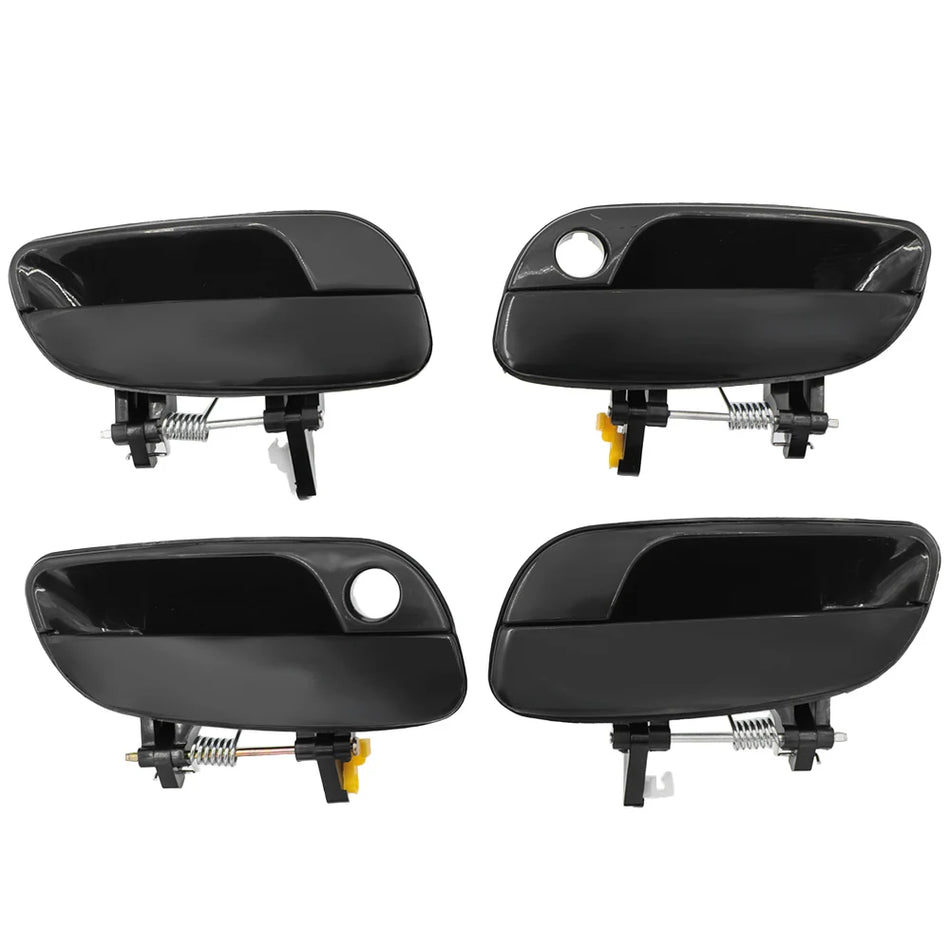 Išorinės durų rankenos Hyundai Elantra 2001-2006 priekinės ir galinės juodos ABS plastiko