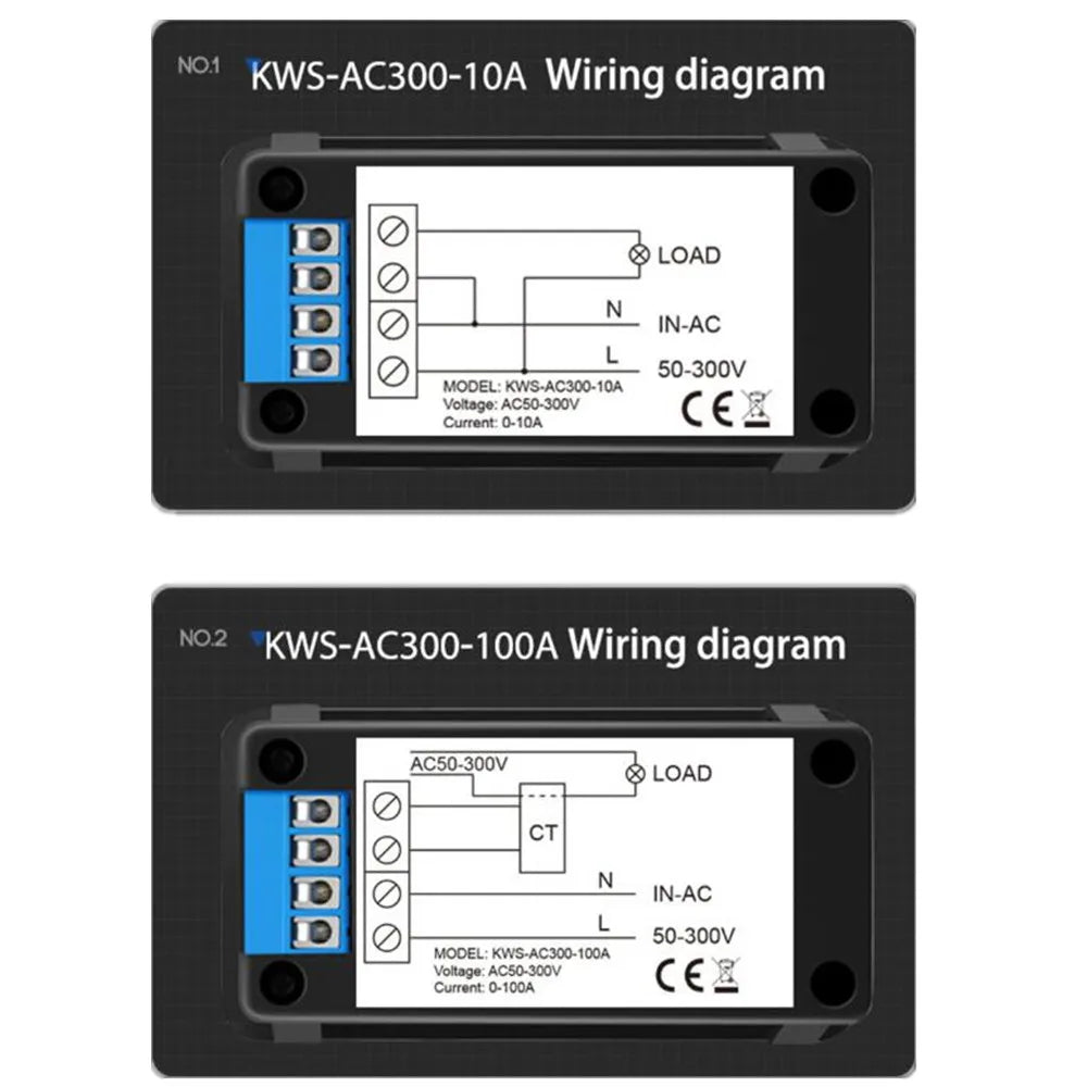 KWS-AC300 &ndash; Digital Voltmeter With 50-300V Range 0-100A