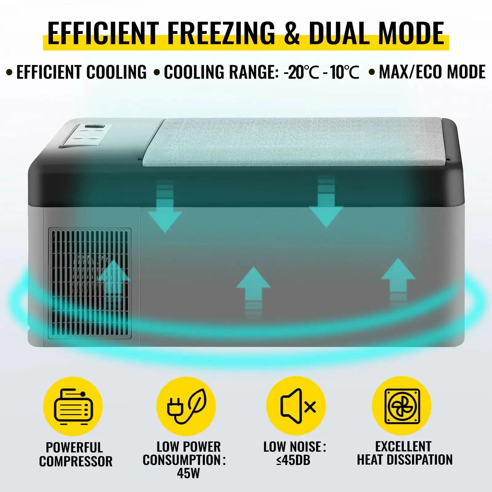 15L Portable Car Freezer 12V 24V Mini Fridge