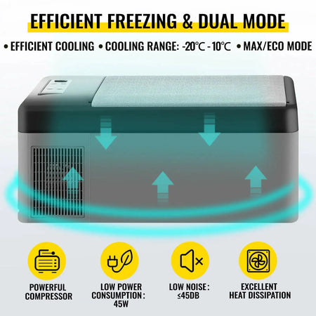 15L Portable Car Freezer 12V 24V Mini Fridge