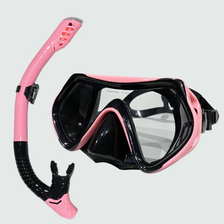 Professional Silicone Skirt Scuba Diving Mask &amp; Snorkeling Suit for Adults 1526198PINK BLACK / CHINA