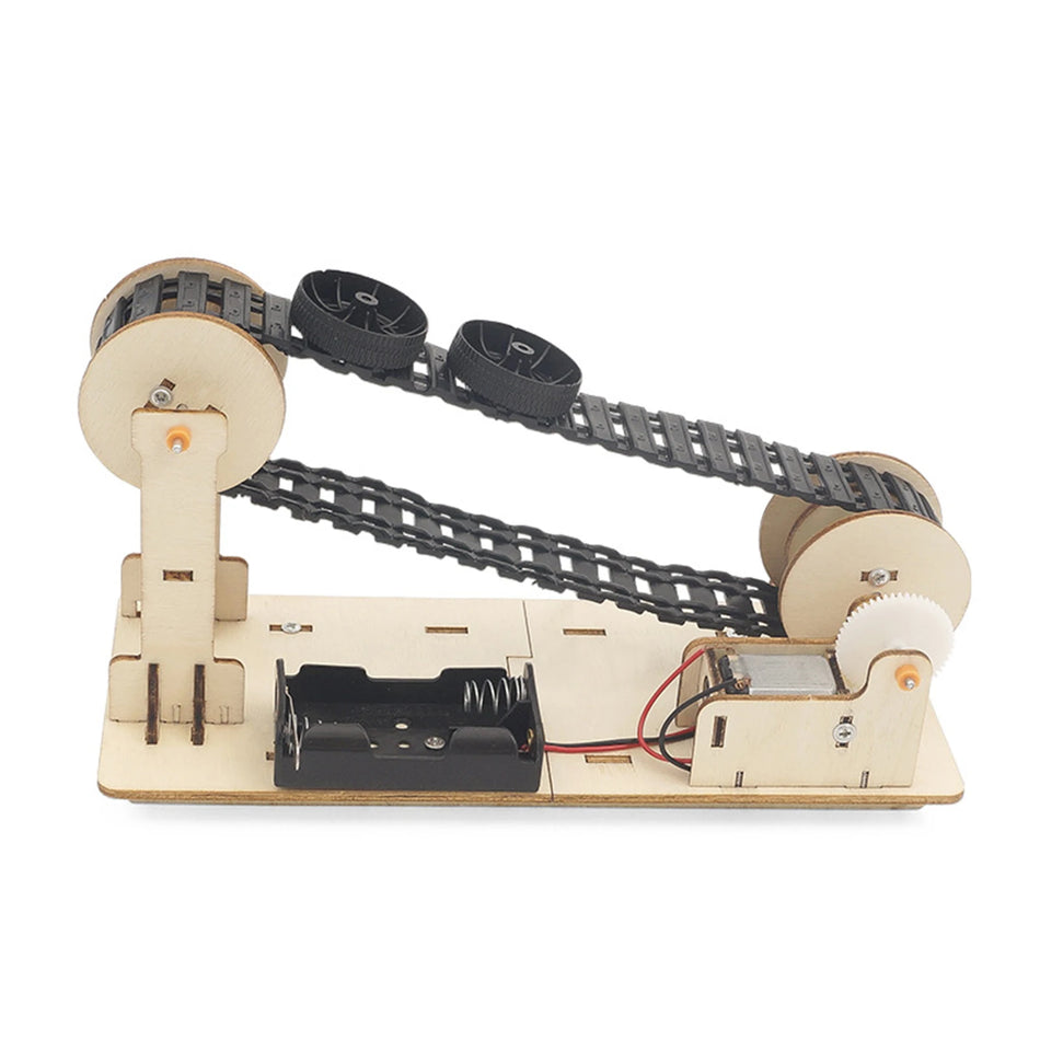 3D Wooden Electric Conveyor Belt Puzzle Model Kit | STEAM DIY for Kids &amp; Adults