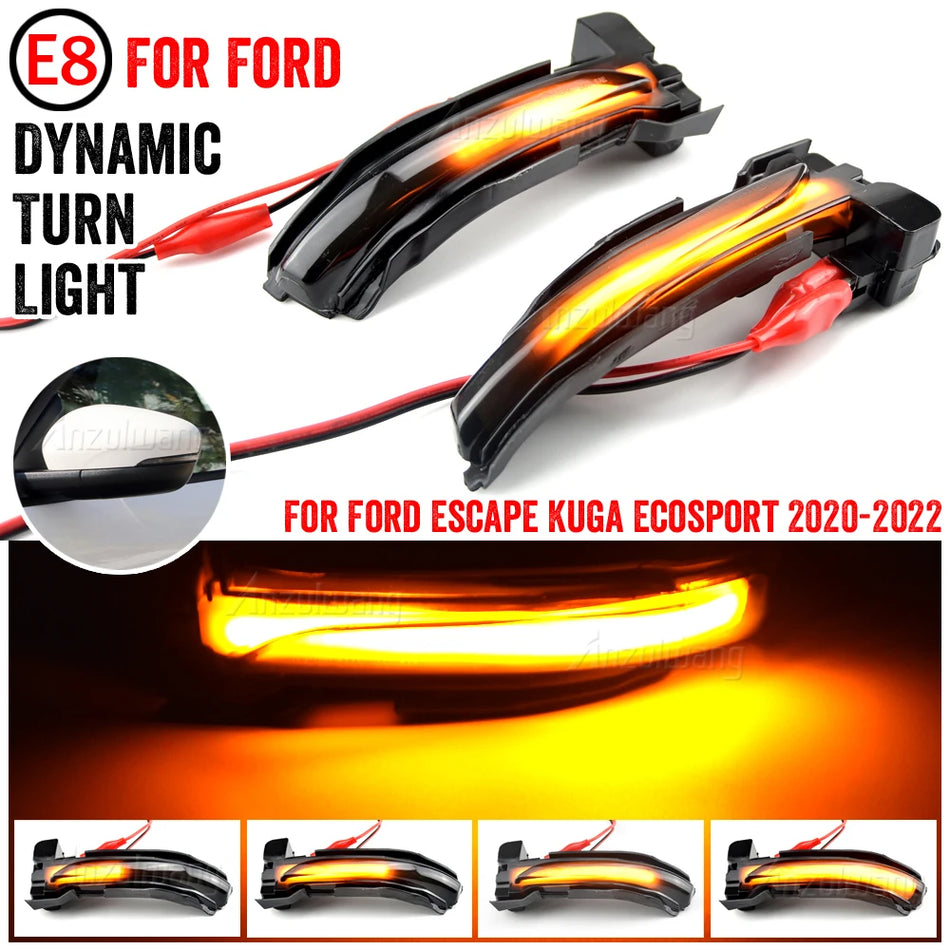 Lámpara de señal de giro secuencial LED para Ford Kuga III MK3 2019-2021