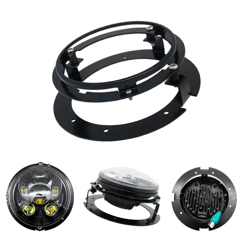 1pcs 5 3/4" 5.75 inch Headlight Bracket Kit /housing for Motorcycle for 5.75-Inch LED Headlight by InterCyprus Trading Ltd