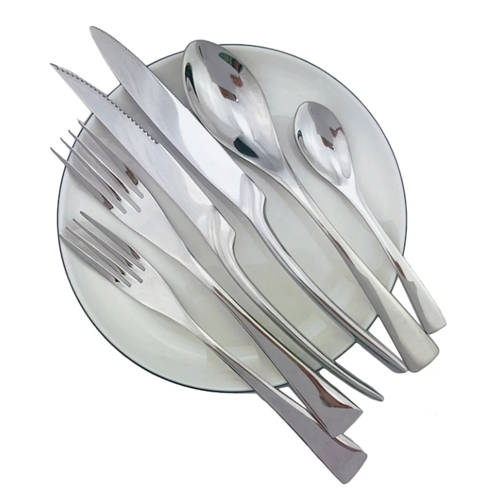 KNGZI Creative Dinner Set &ndash; Luxury 304 Stainless Steel Cutlery