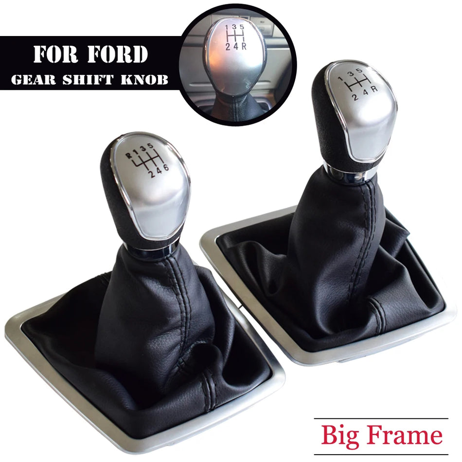 Mânere de schimbător de viteze din piele pentru Ford Focus 2 MK2 FL C-MAX 2006-2011 MK3 MK4 MK7 Galaxy